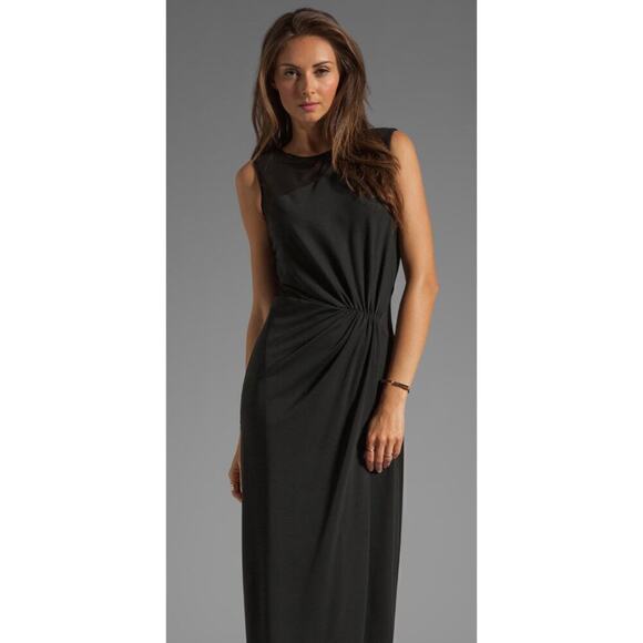 Halston Heritage Cheer Contrast Gown Sleeveless Formal Dress in Black, Size 4 - Picture 7 of 16